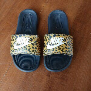 Nike animal-print slides